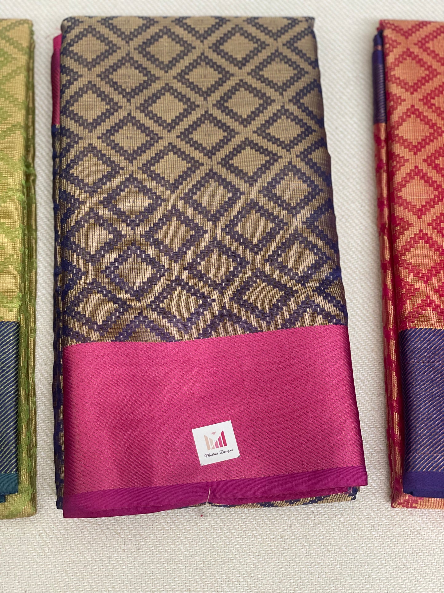 Banarasi Soft Silk Saree With Contrast Pallu And Blouse