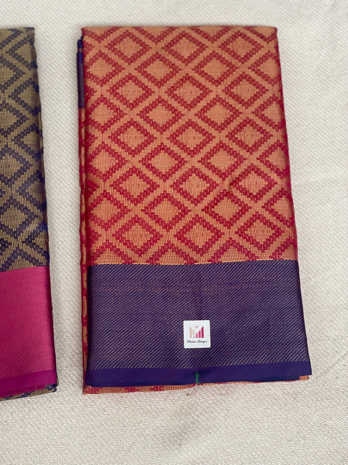 Banarasi Soft Silk Saree With Contrast Pallu And Blouse