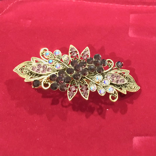 Sparkling Rhinestone Golden Hair clip