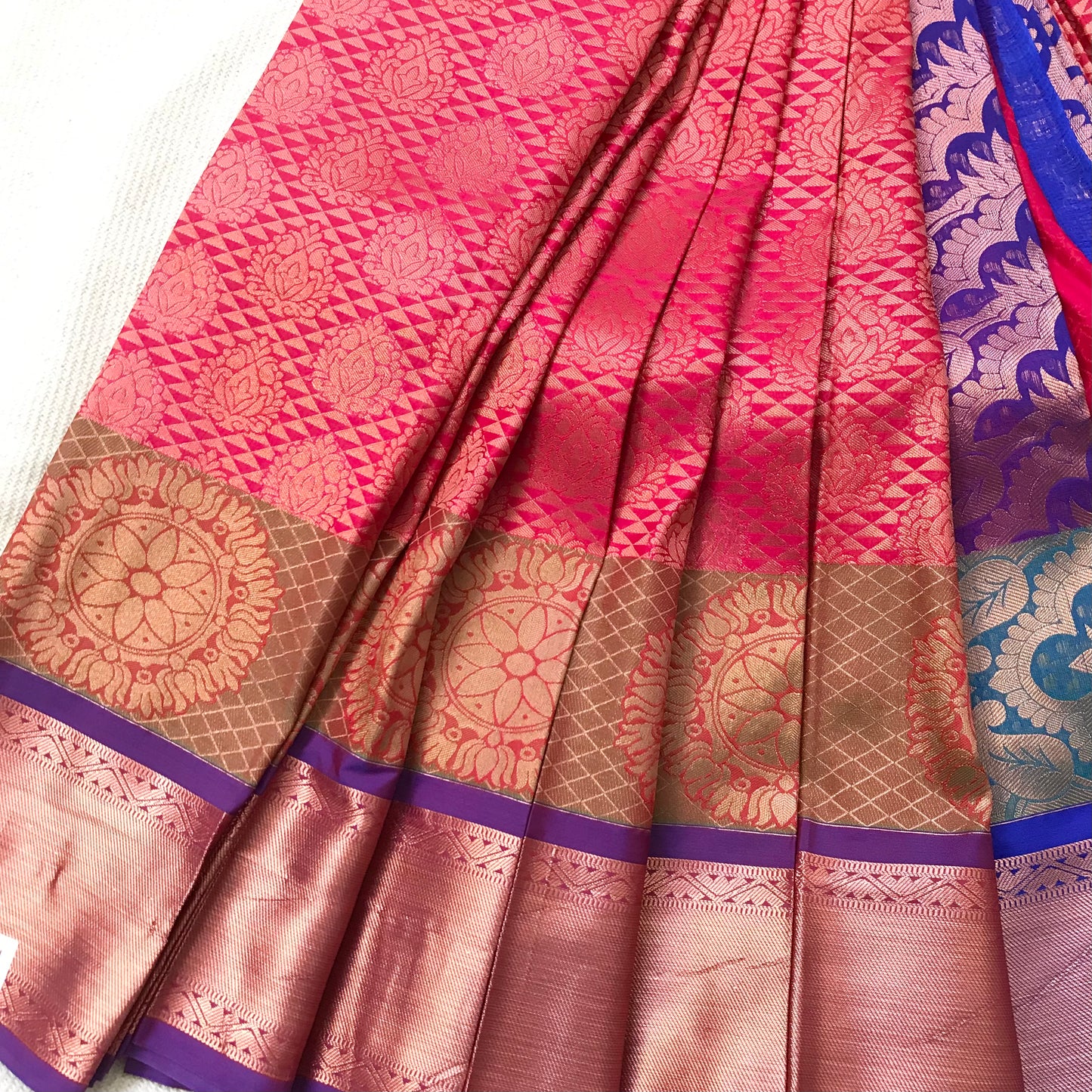 Kanchipuram Full Jari Silk Saree With Double Border