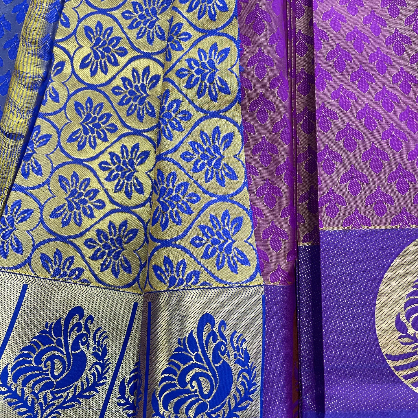 Purple Handwoven Soft silk saree