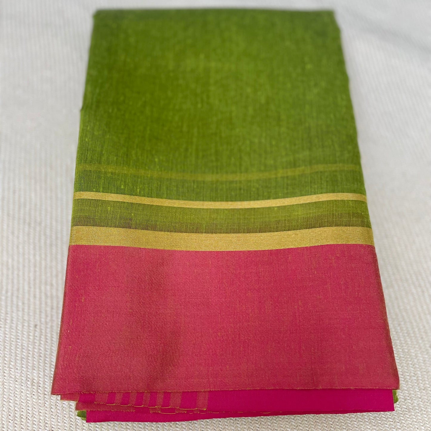 Silk Cotton Saree with Ganga Jamuna Border