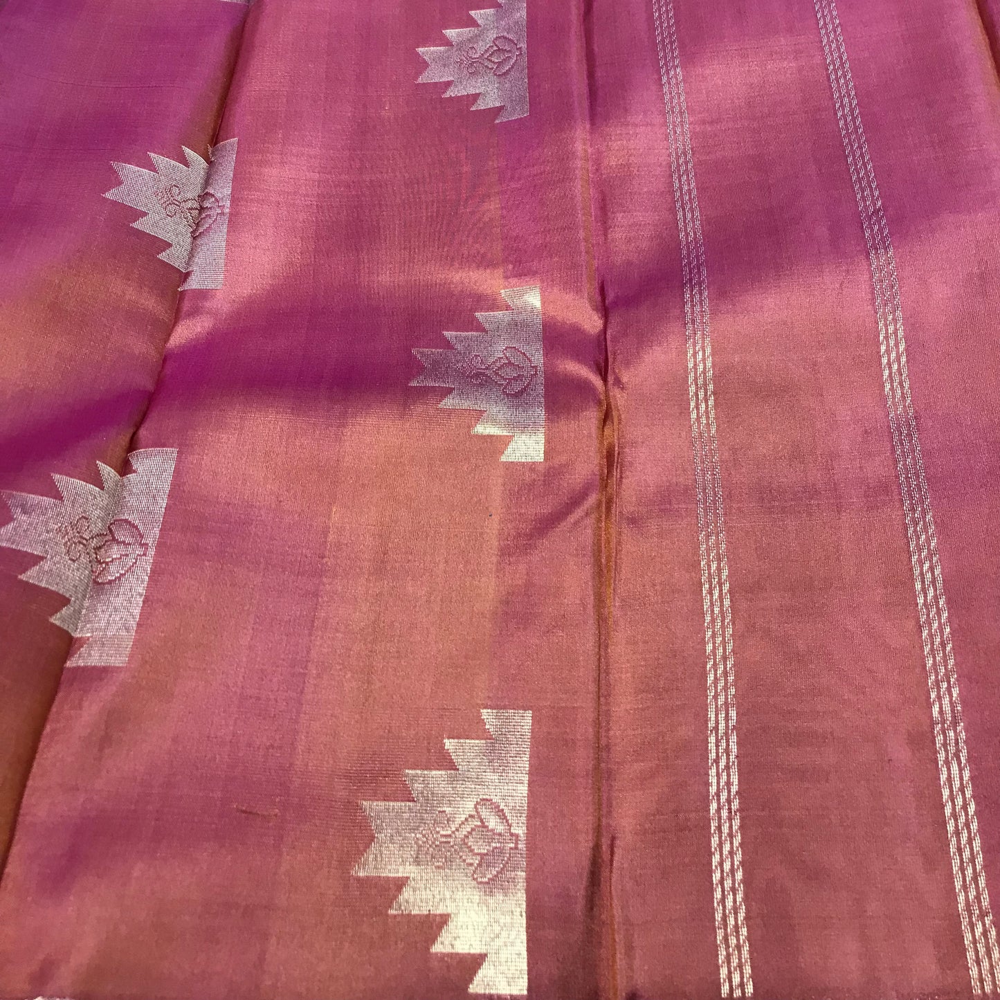 Mustard Kanchipuram pure silk saree