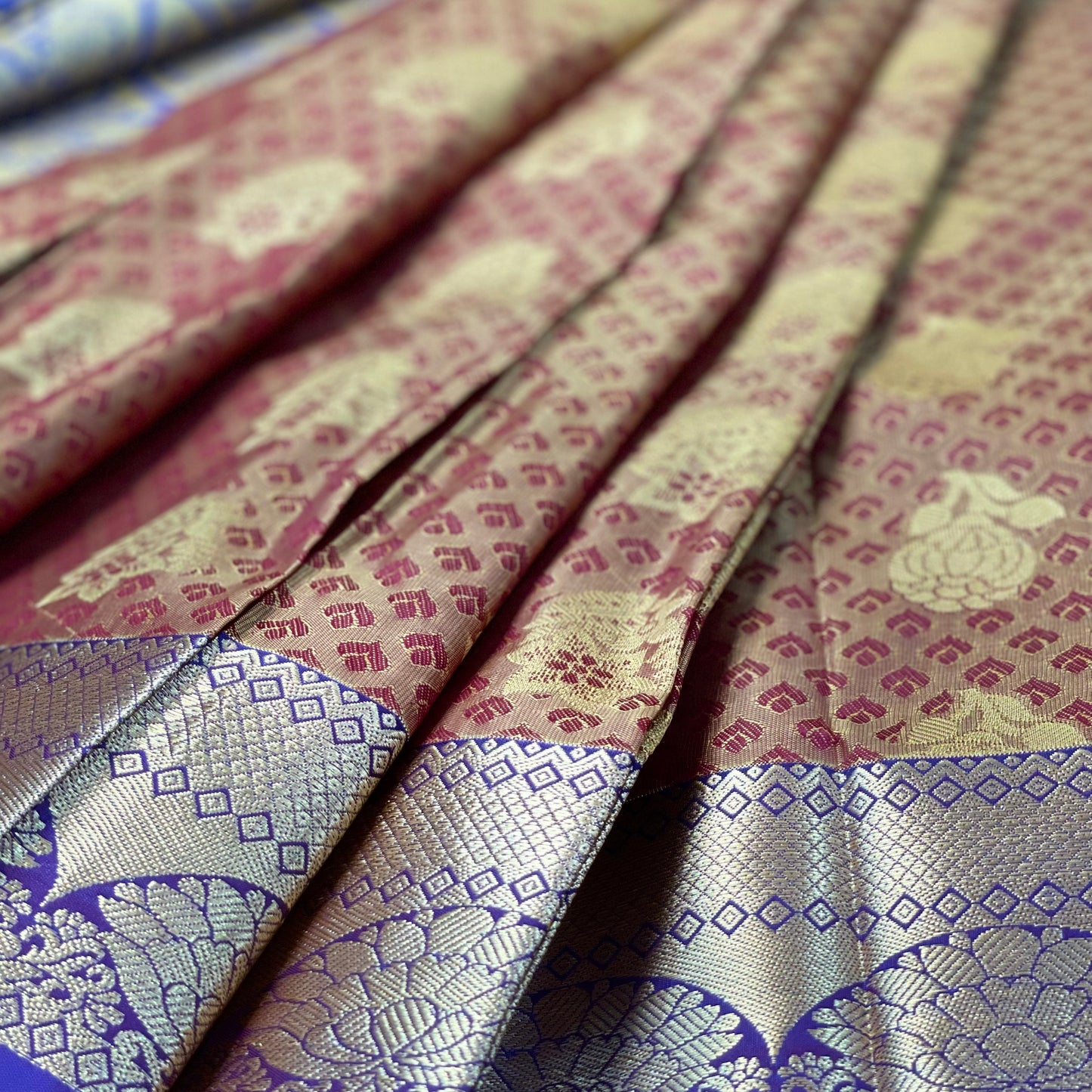 Brown handwoven soft silk saree