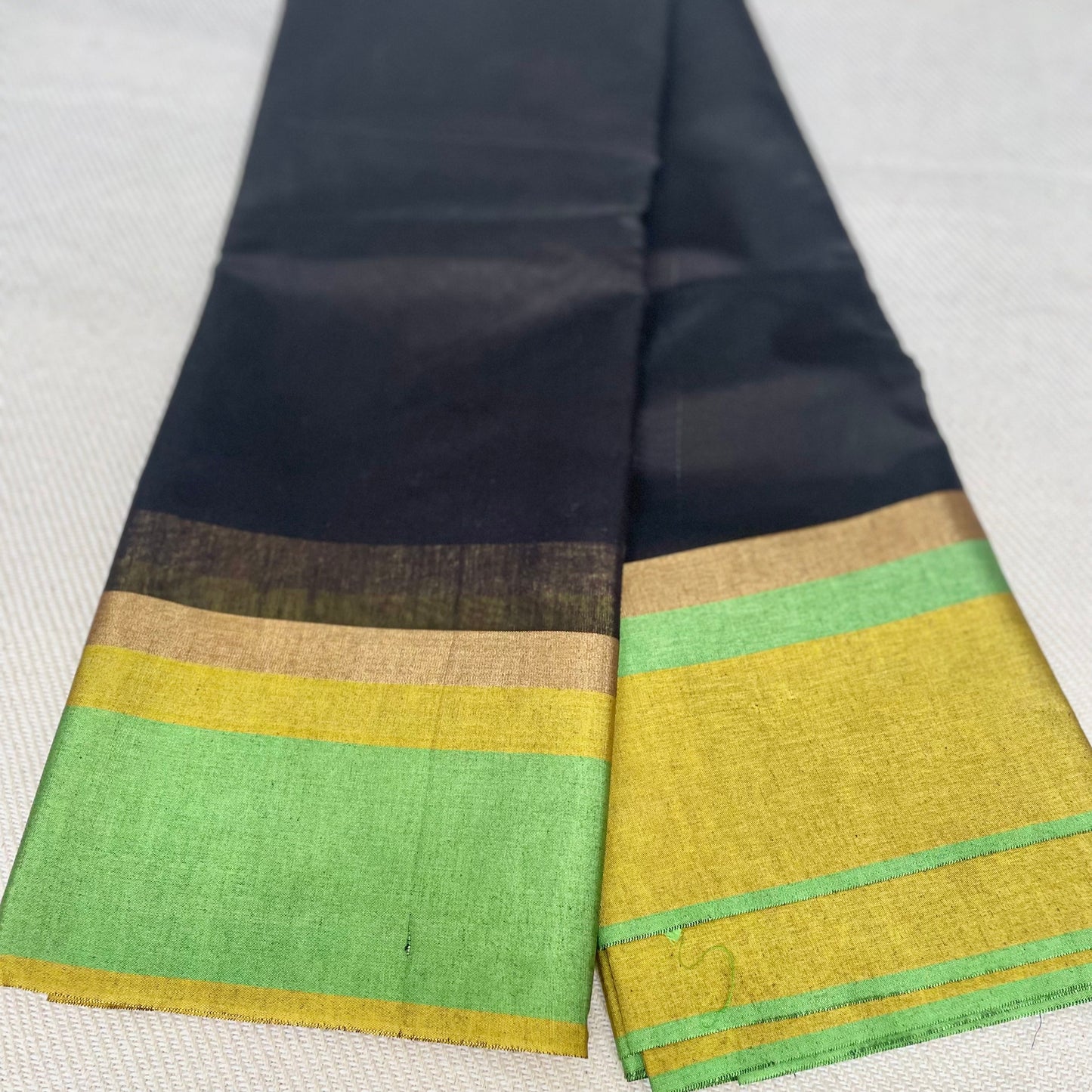 Silk Cotton Saree with Ganga Jamuna Border