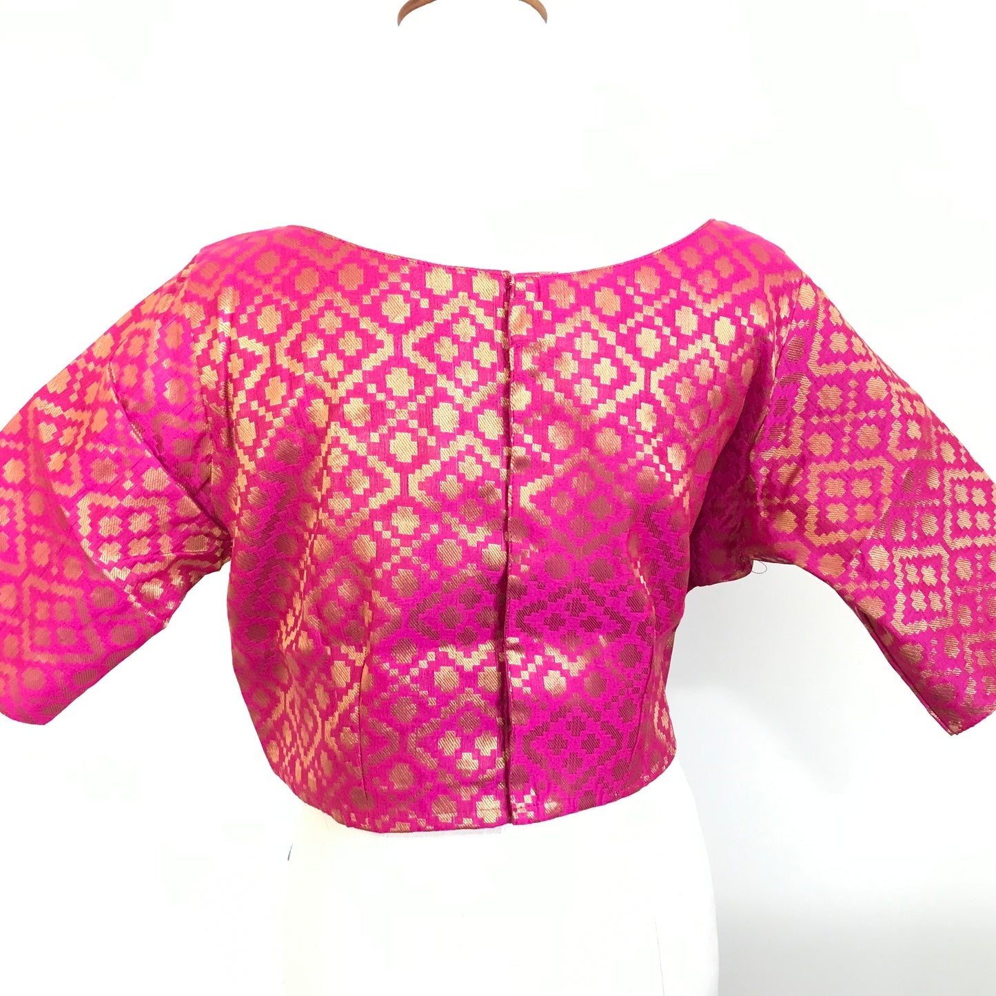 Women's Polyester Solid Half Sleeve Saree Blouse