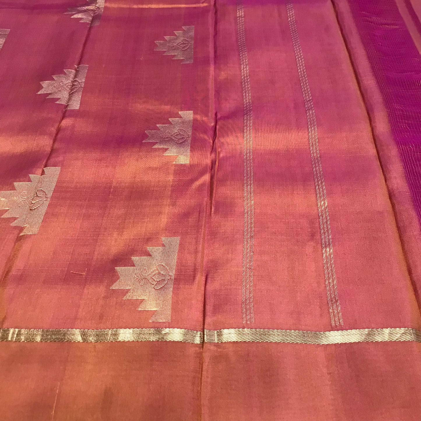 Mustard Kanchipuram pure silk saree