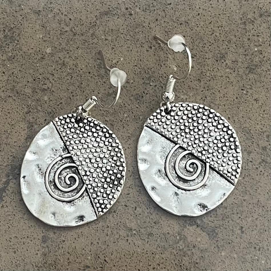 Women’s Retro Antique Silver Drop Earrings