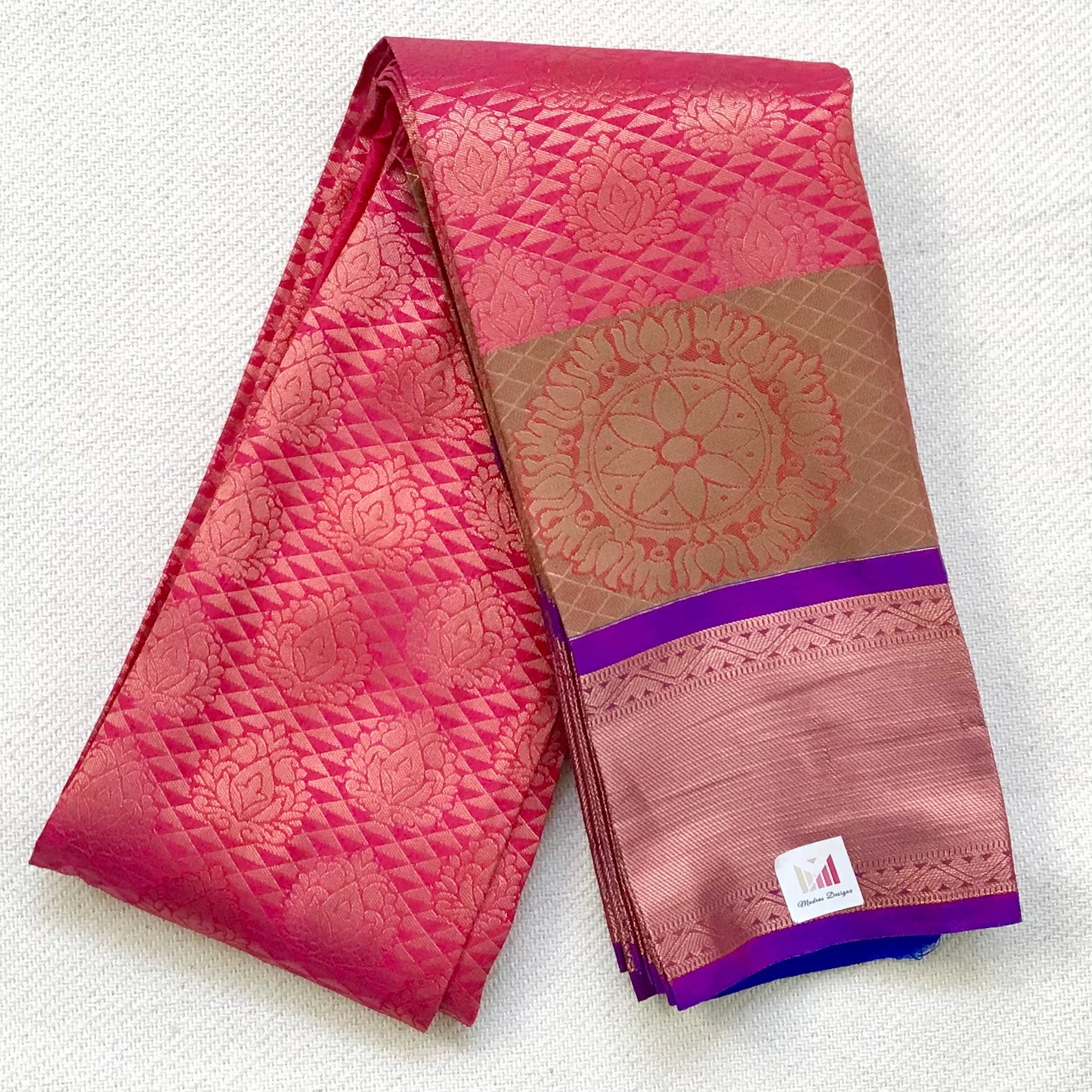 Kanchipuram Full Jari Silk Saree With Double Border