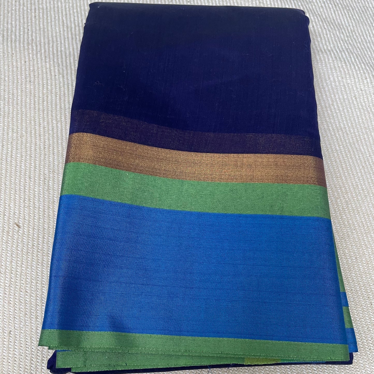 Silk Cotton Saree with Ganga Jamuna Border