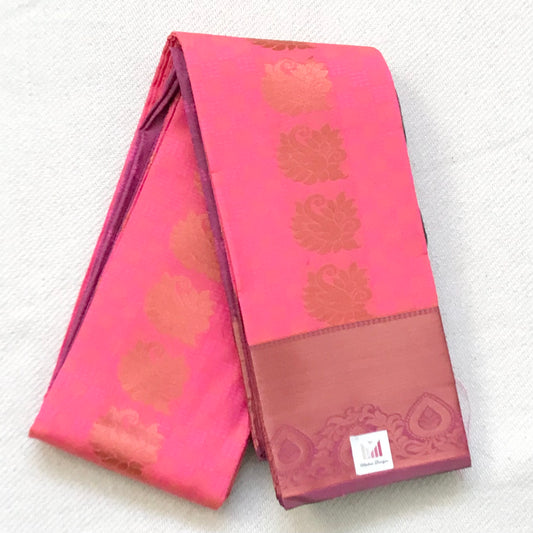 Hot Pink Handwoven Soft Silk Saree