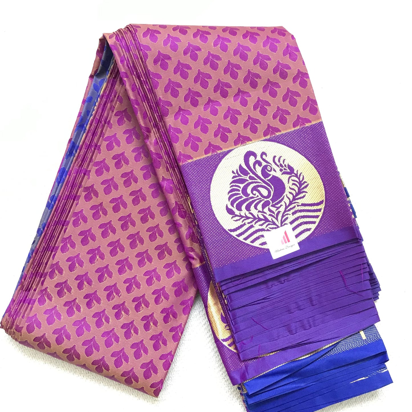 Purple Handwoven Soft silk saree