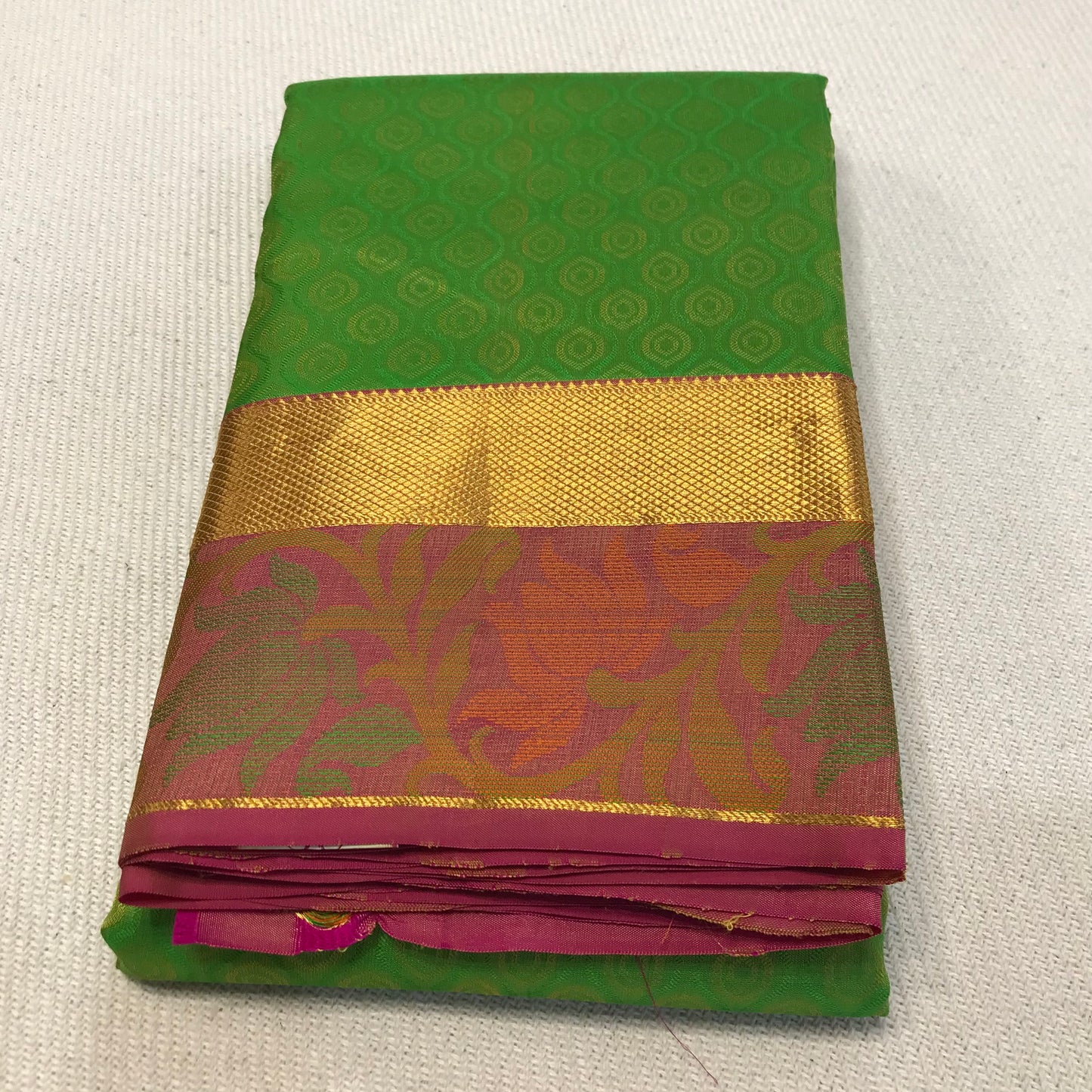 Green Kanchipuram pure silk soft silk saree