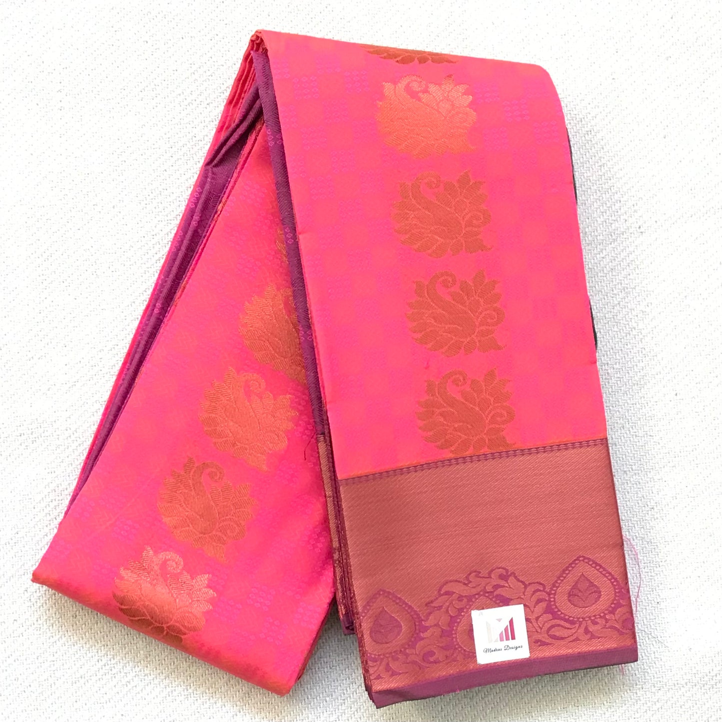 Hot Pink Handwoven Soft Silk Saree