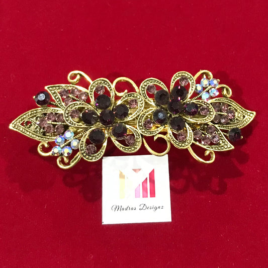 Sparkling Rhinestone Golden Hair clip