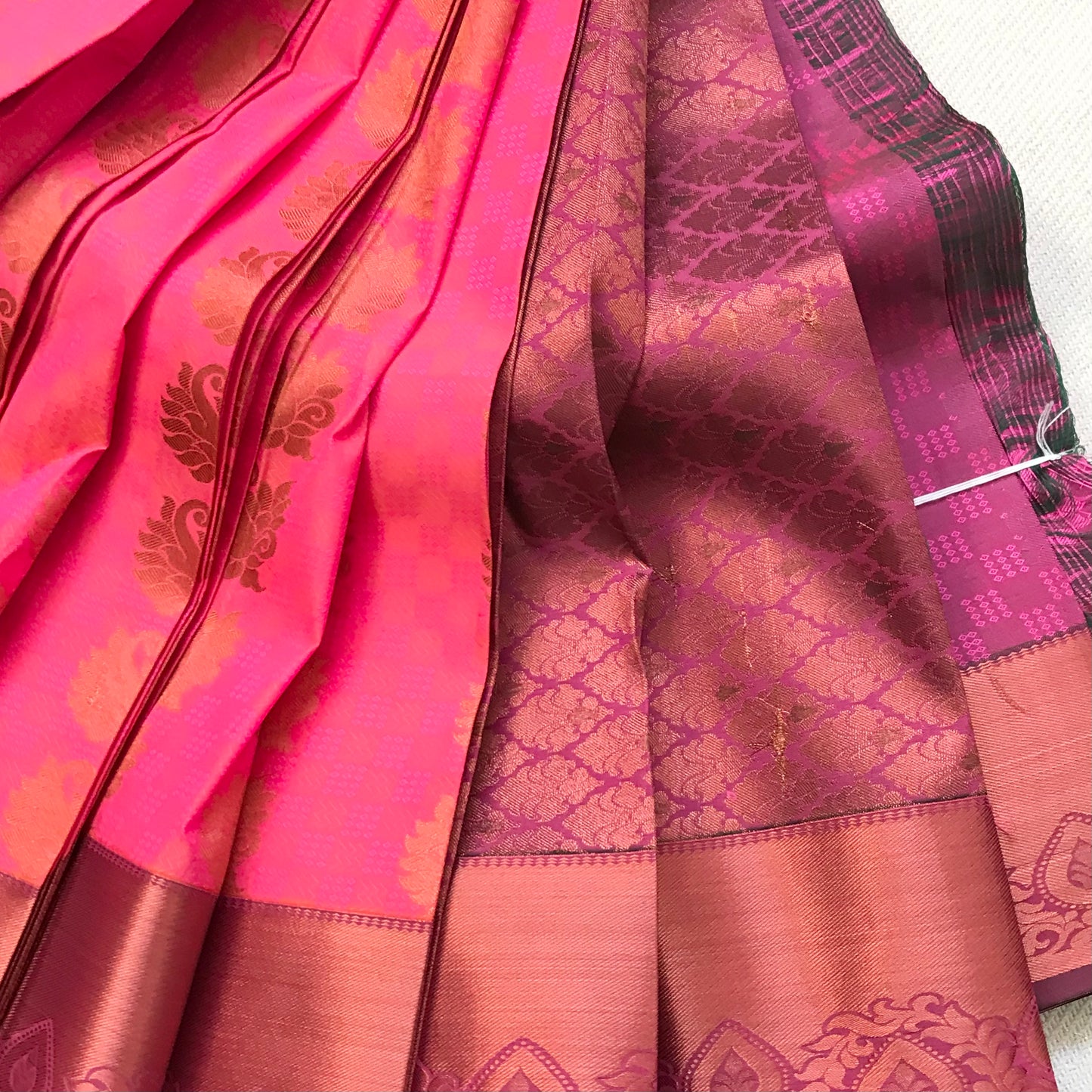 Hot Pink Handwoven Soft Silk Saree