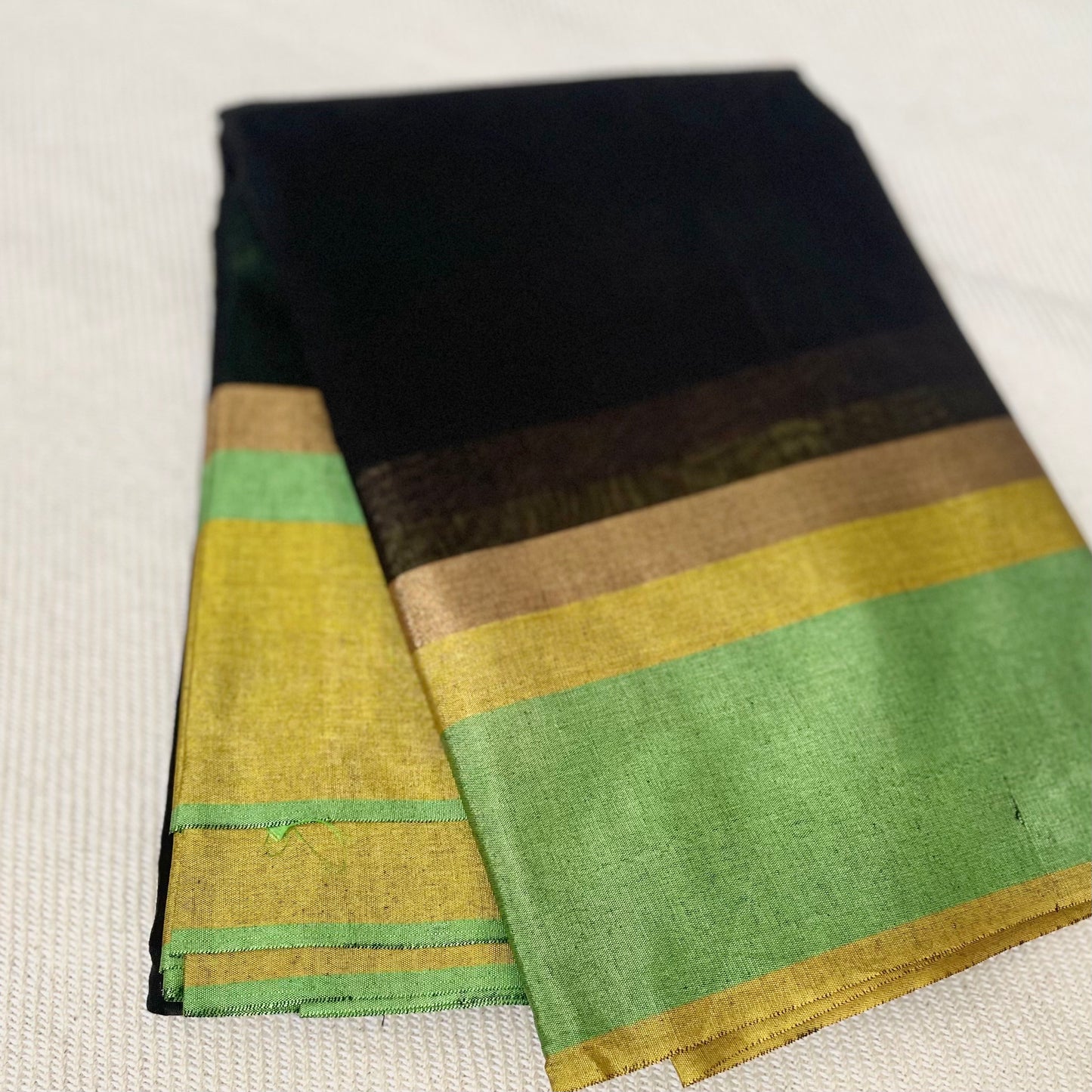 Silk Cotton Saree with Ganga Jamuna Border