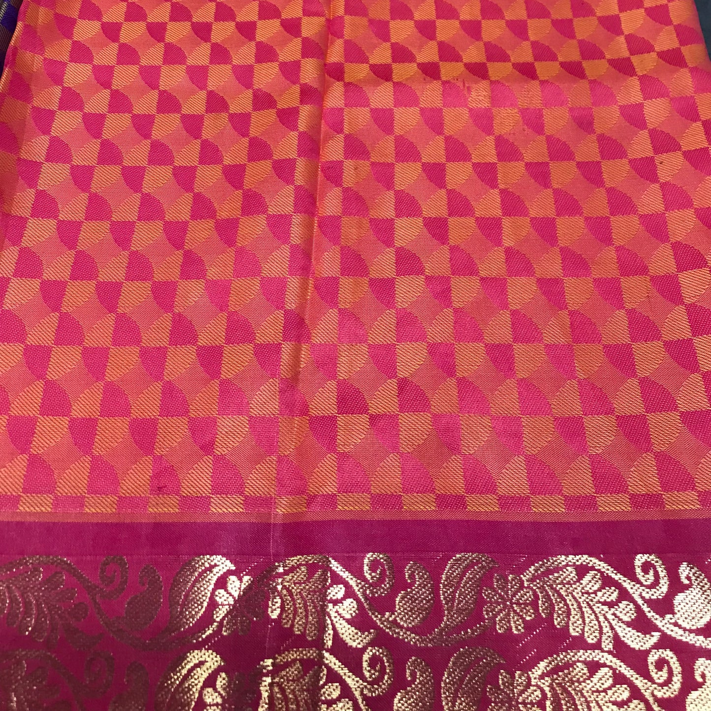 Orange Handwoven Soft Silk Saree