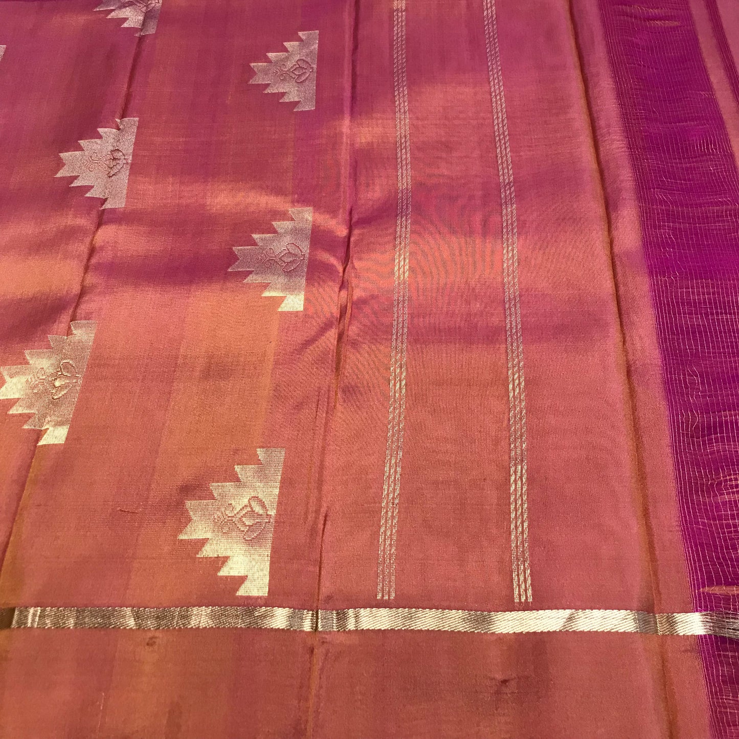 Mustard Kanchipuram pure silk saree