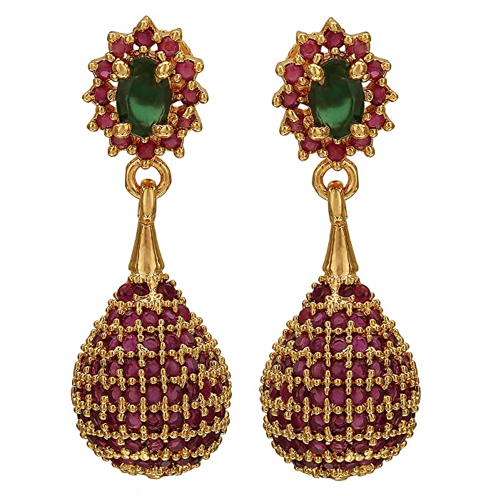 Microgold Platted Traditional Dangler Earring