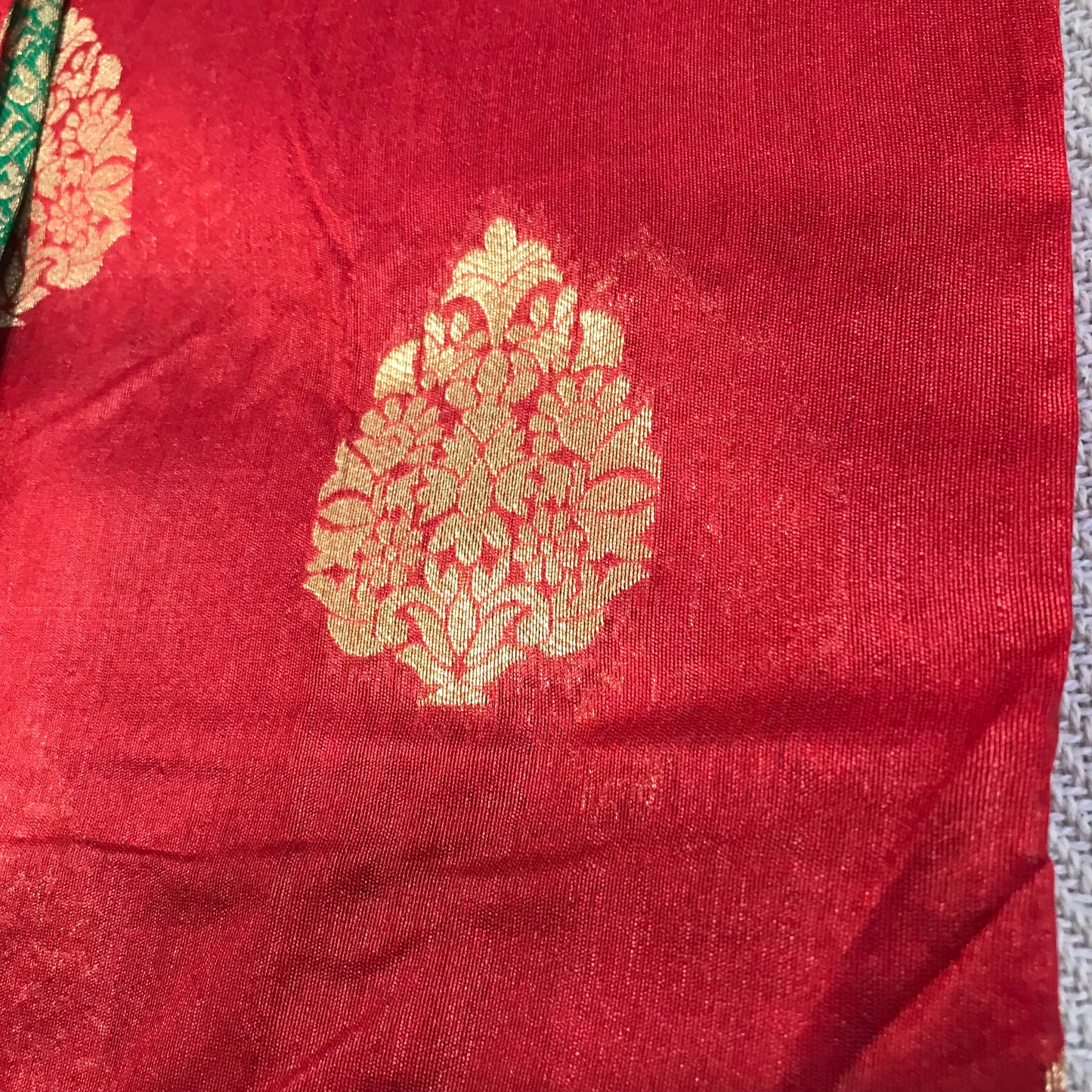 Red Art silk Banarasi saree