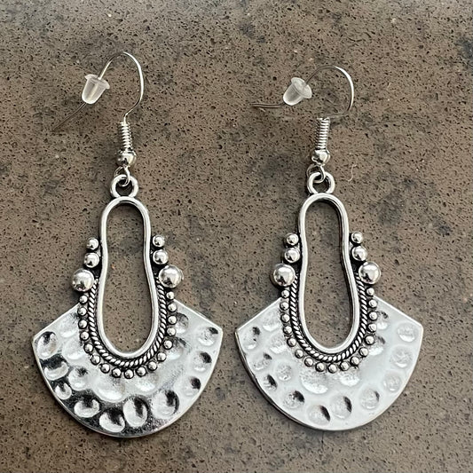 Women’s Retro Antique Silver Drop Earrings