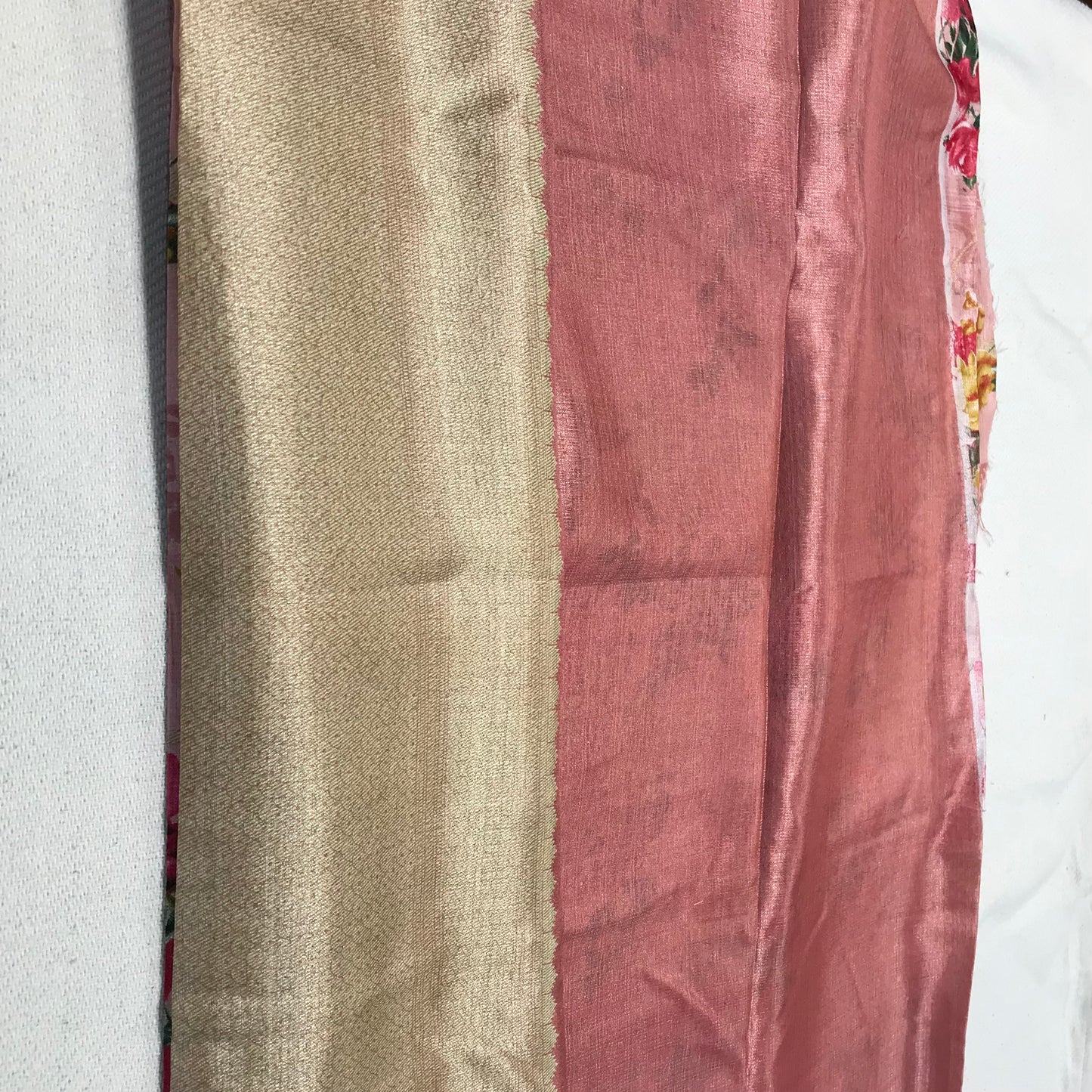 Linen Silk Digital Saree With Blouse Piece