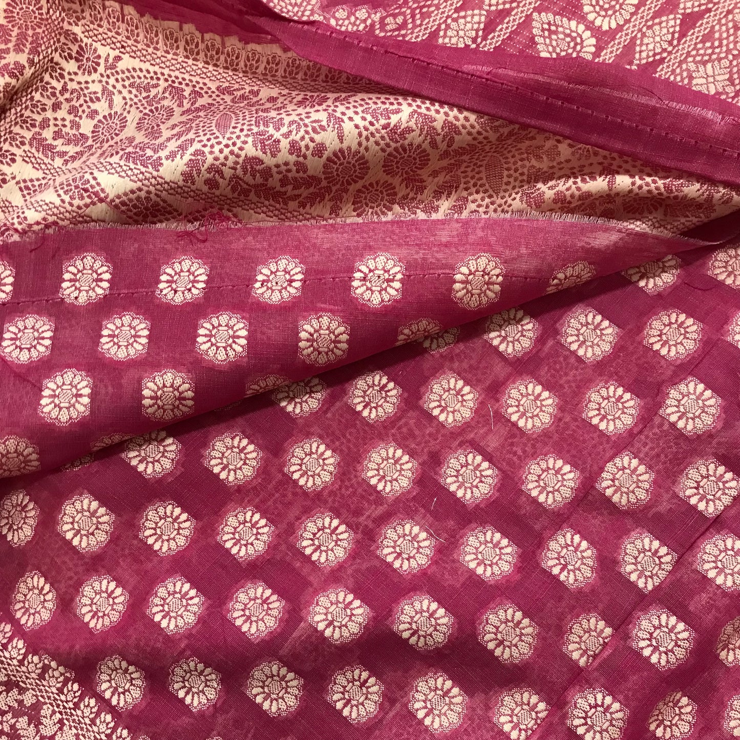 Chikankari Linen cotton Woven Saree