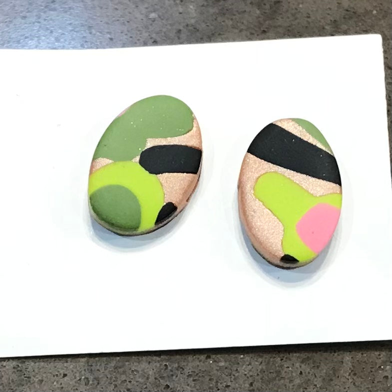 Handmade Polymer Clay Earrings/ Stud