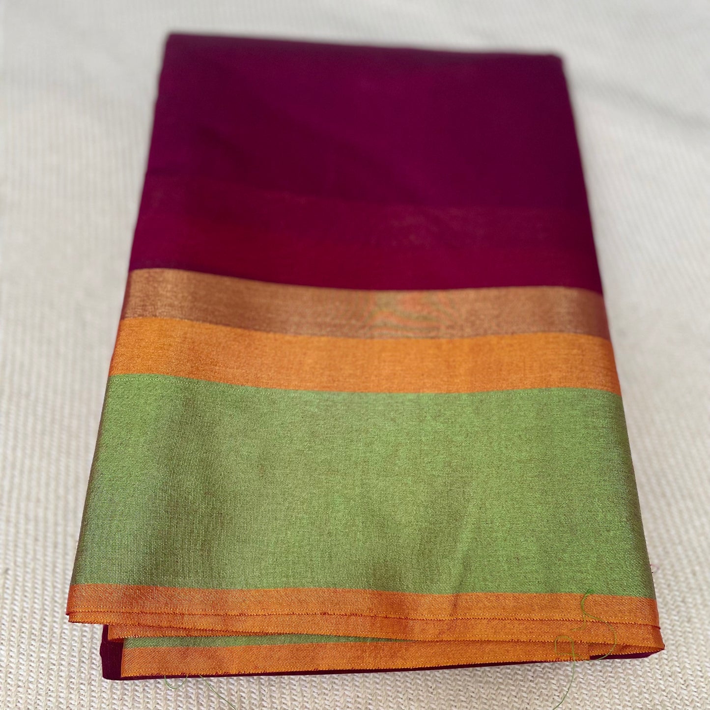 Silk Cotton Saree with Ganga Jamuna Border